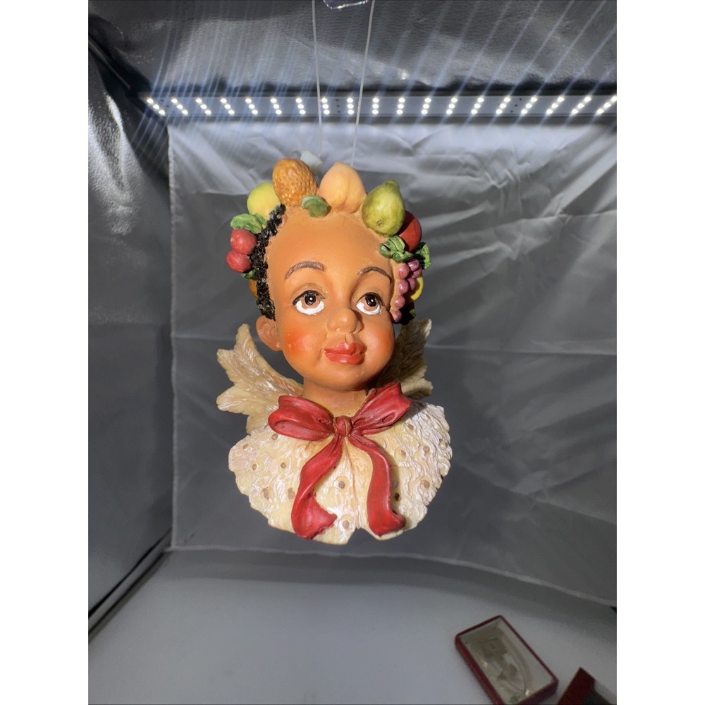 Vintage Black Angel Christmas Ornament‎ - Resin